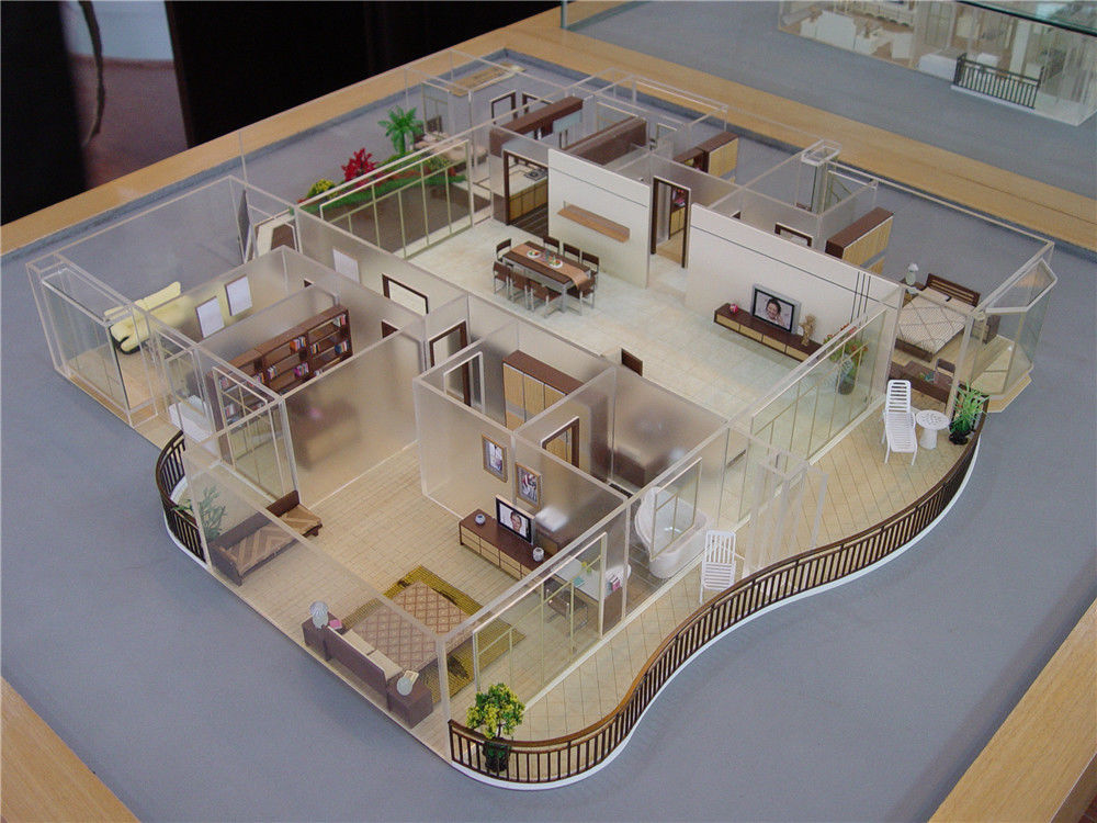 Interior House Plan 3D Model , Commercial Architectural Home Design 3d Models