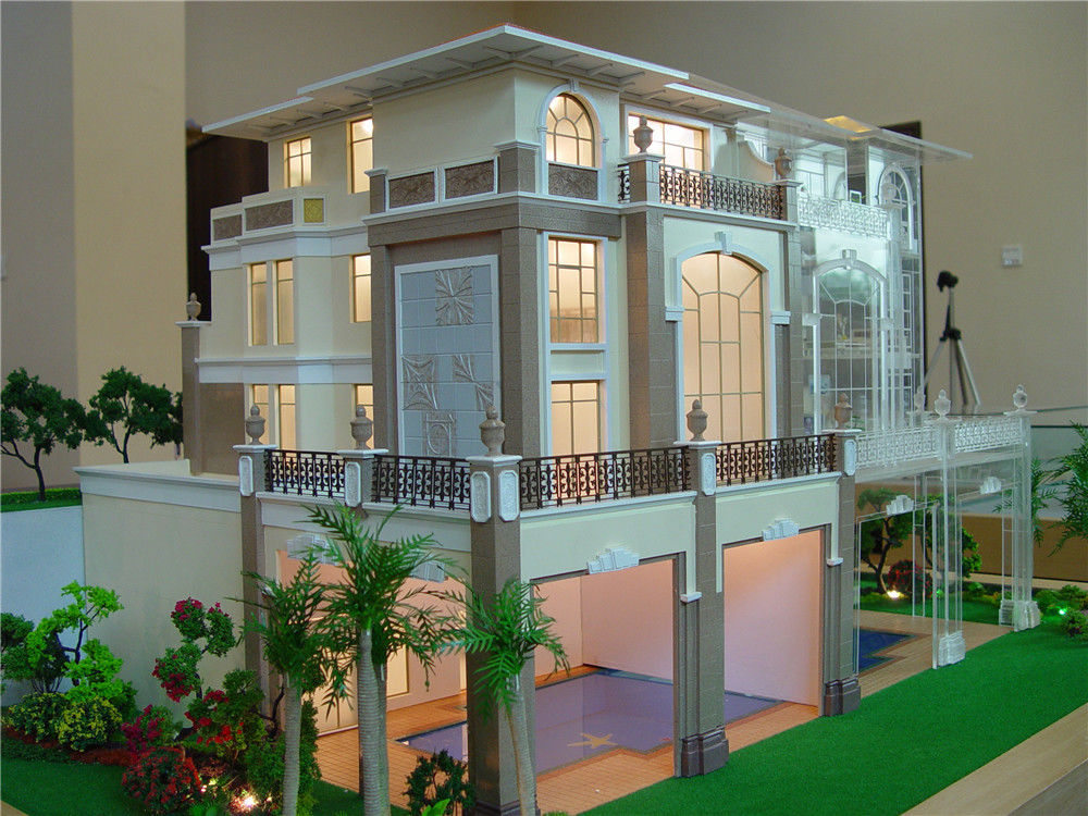 Fancy Laser Cut Architectural Model , 1 / 35 Scale Small House 3D Model