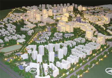 Large Scale City Building Models , White Color City Planning Models 3 * 4M