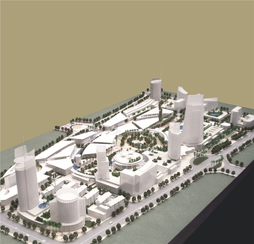 Large Scale City Building Models , White Color City Planning Models 3 * 4M