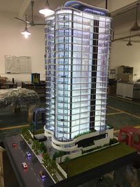 Handmade Acrylic Architecture Model / High Rise Building Model With Led