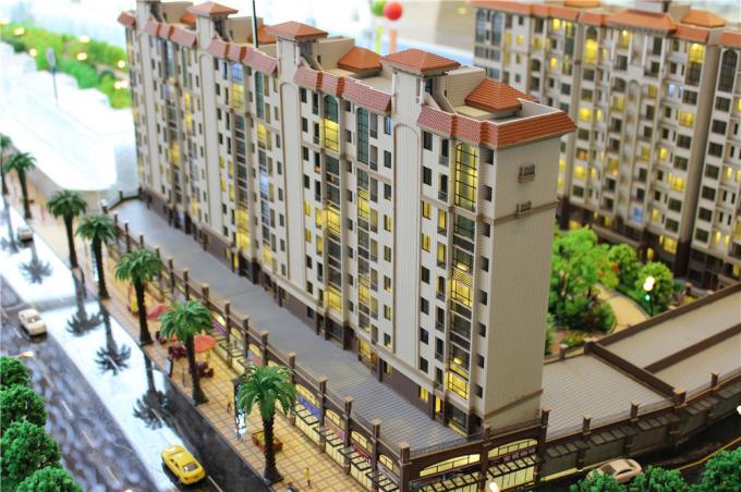 High Rise Building Model Mini High Rise Miniature Architectural Models , Fancy 3D Max Building Modeling